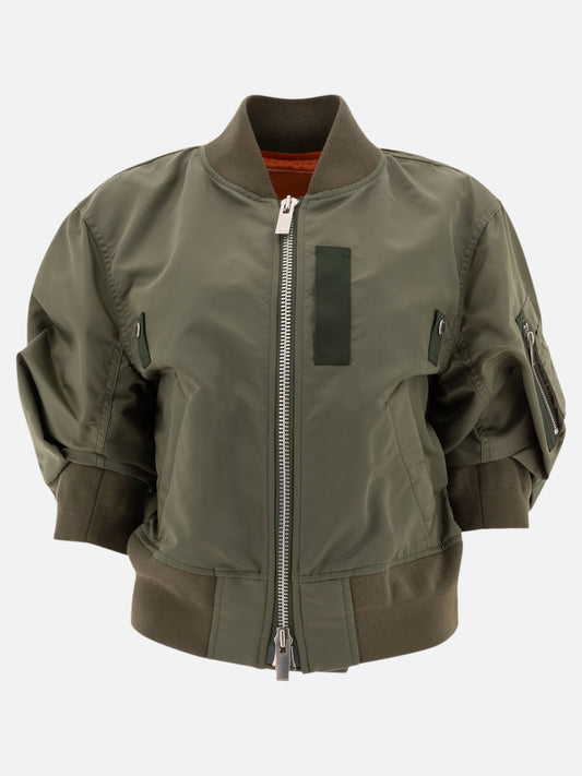 Sacai Nylon Bomber Jacket 14035715_1 Green 1