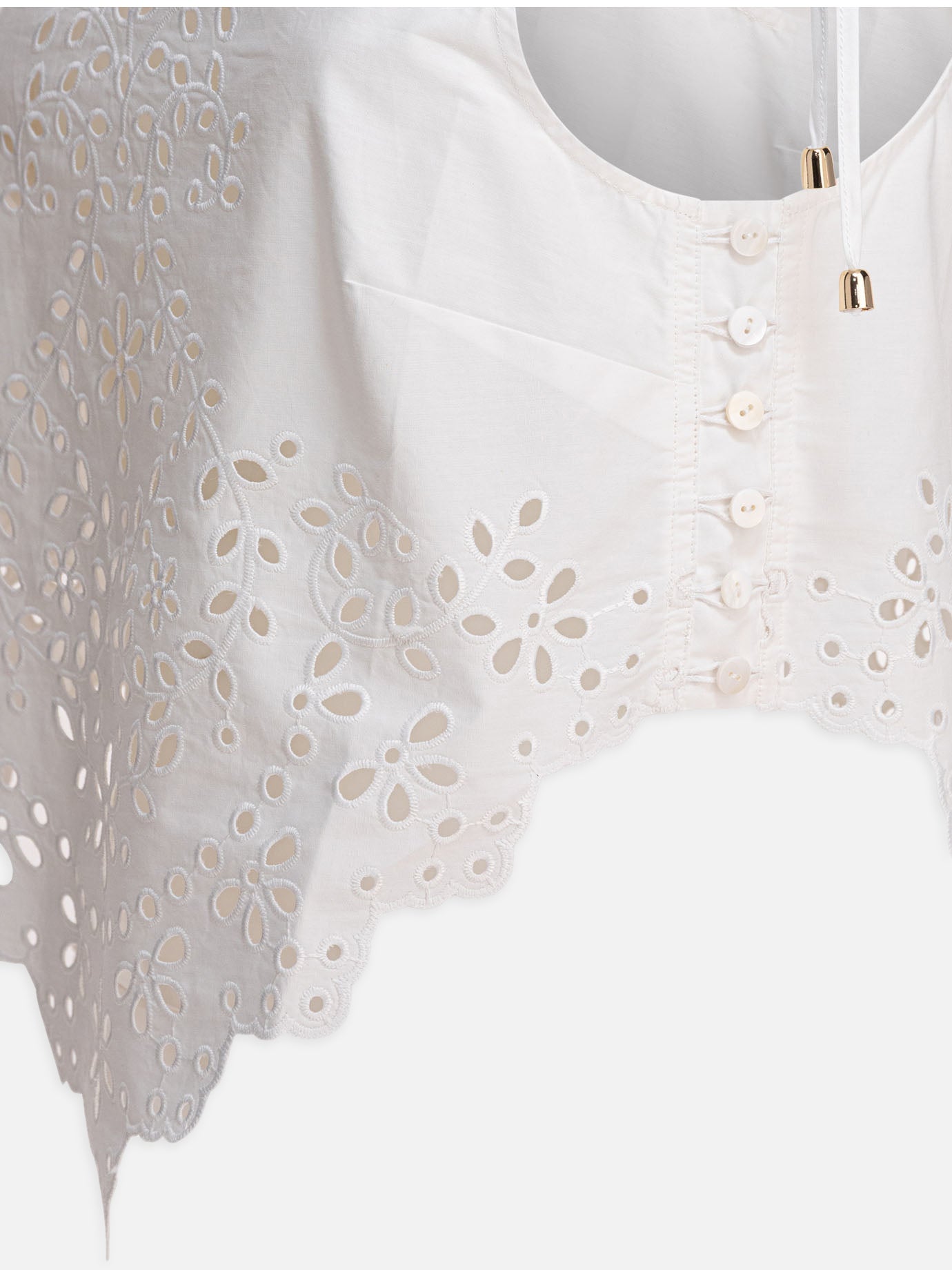 Top casual Embroidered  Bianco - Self-portrait Donna | PDP | VIETTI Online Store | thumbnail_4