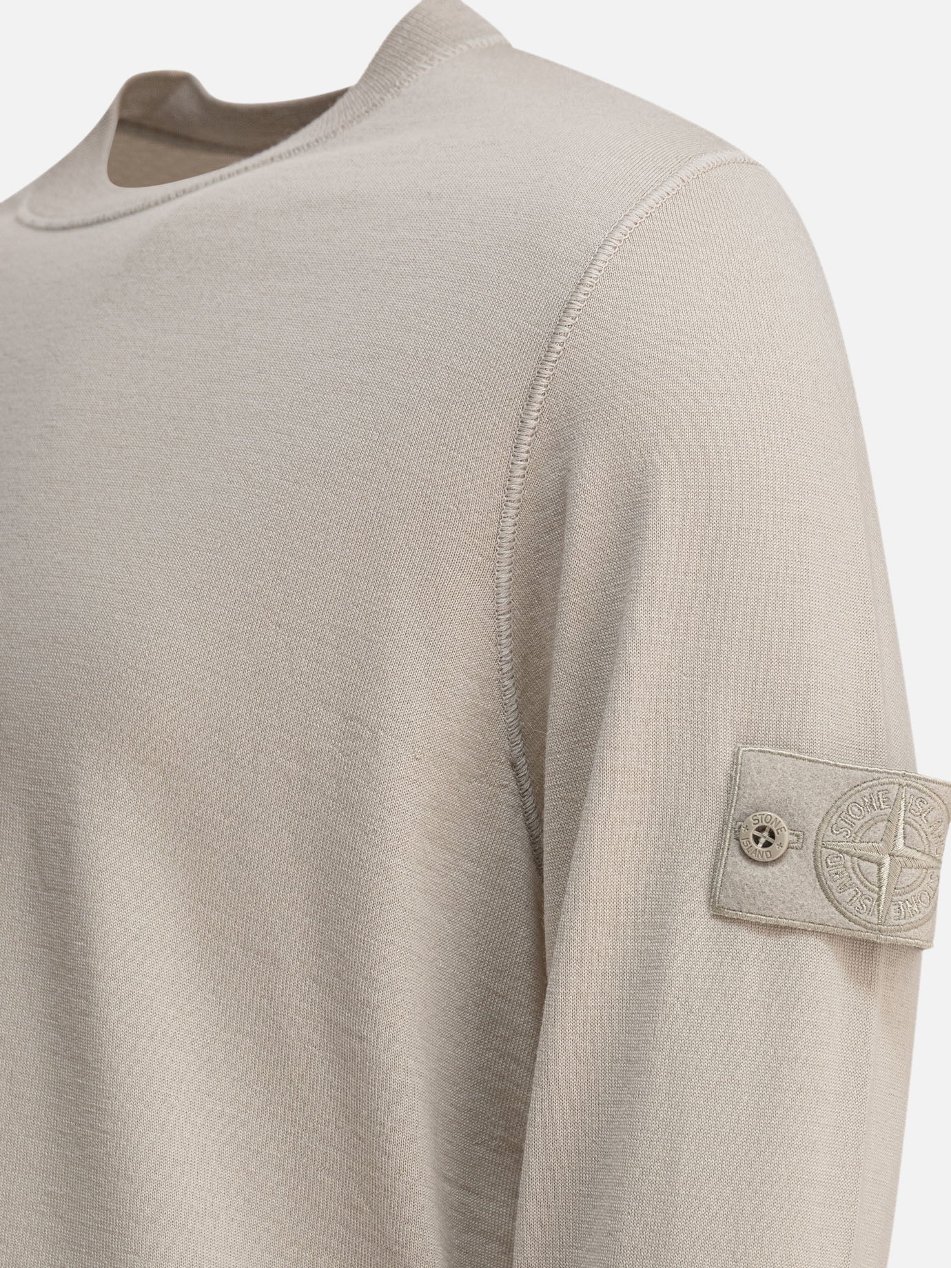 Stone Island Light RWS pure wool crewneck sweater 10482971_S Beige thumbnail_4