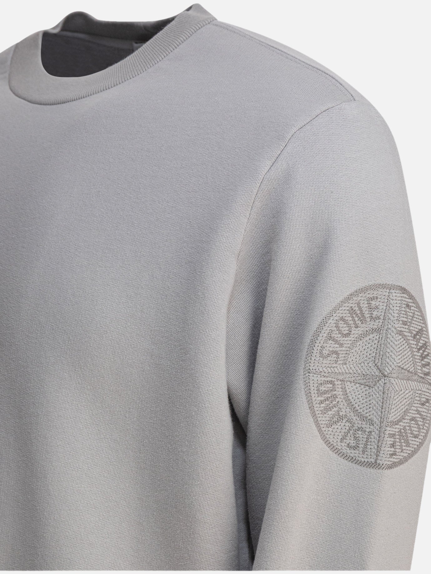 Stone Island Felpa girocollo con ricamo Compass 18642815_M Grey thumbnail_4