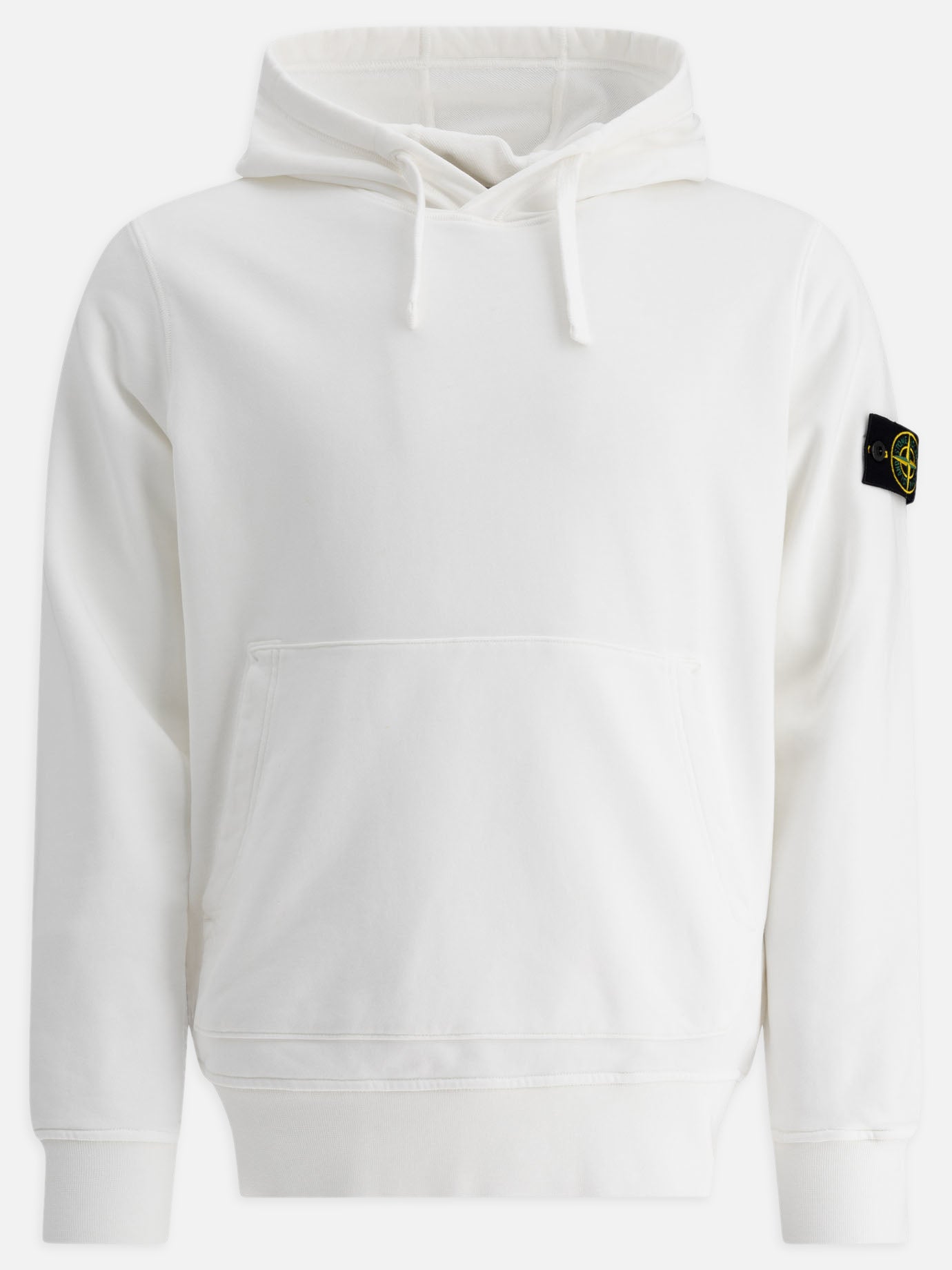 Stone Island Felpa in cotone felpato biologico 14590773_M White thumbnail_1