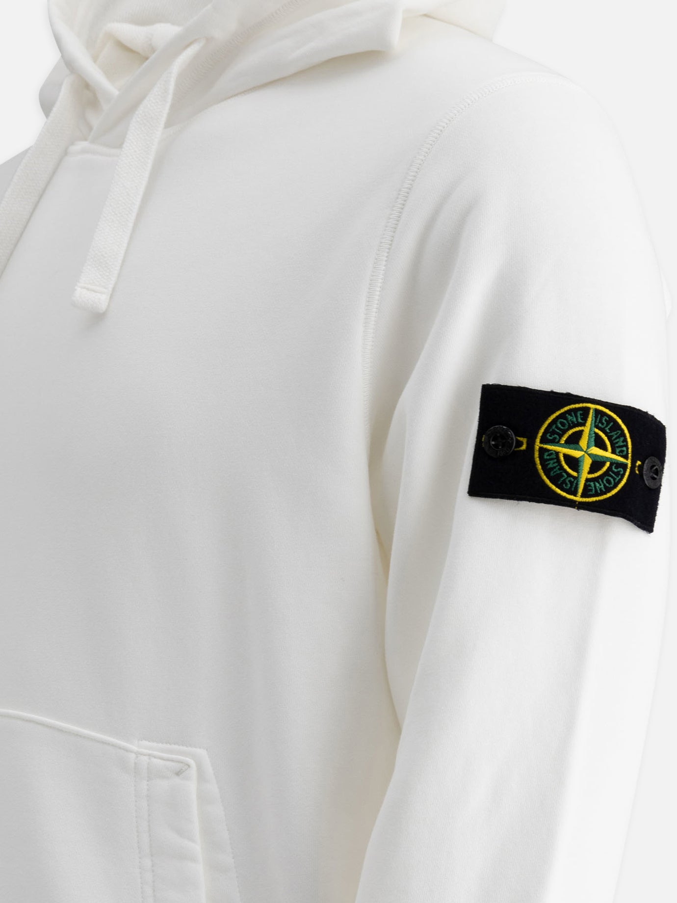 Stone Island Felpa in cotone felpato biologico 14590773_M White thumbnail_4