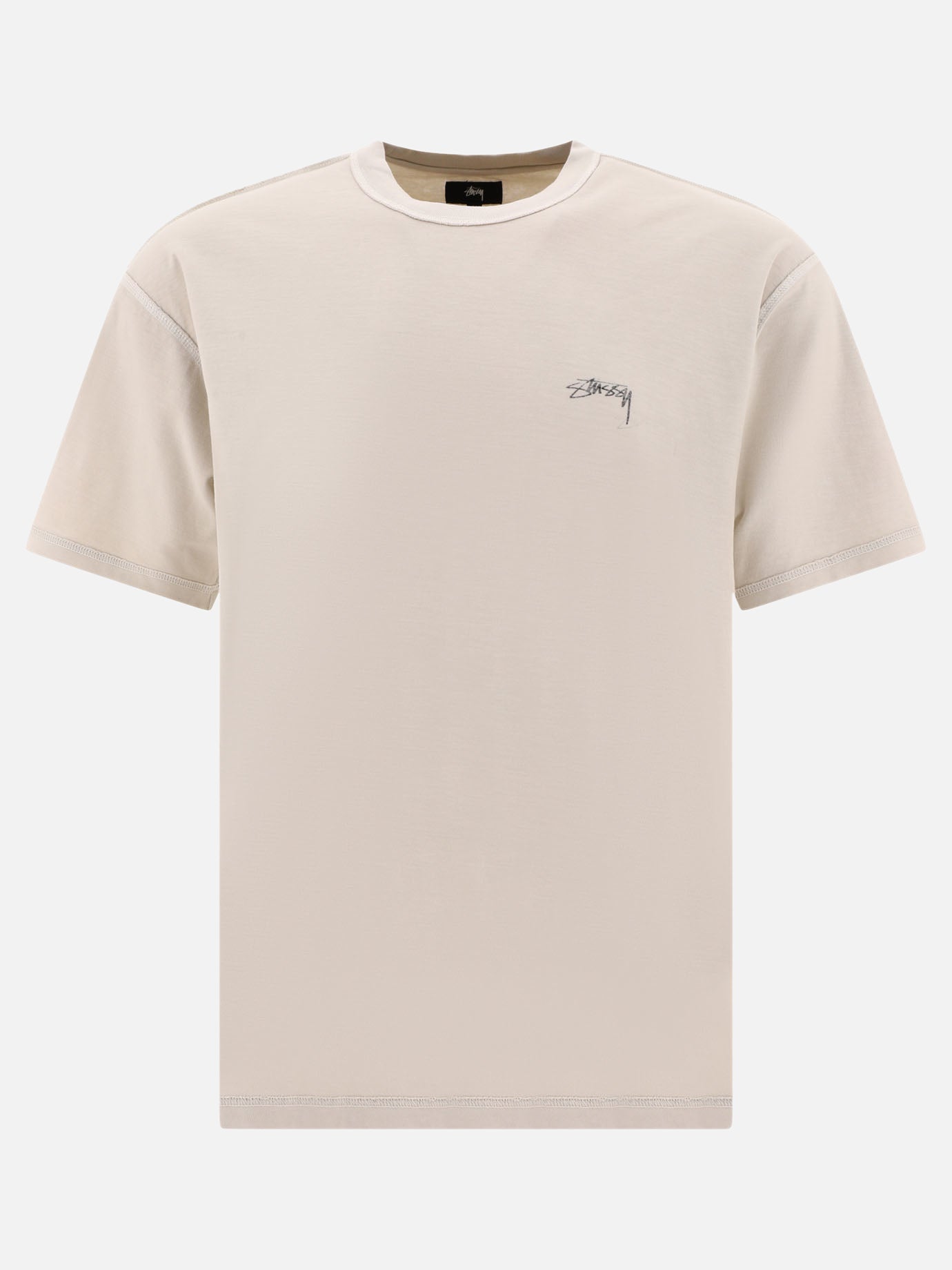 Crewneck t-shirts Logo  Beige - Stüssy Men | PDP | VIETTI Online Store | thumbnail