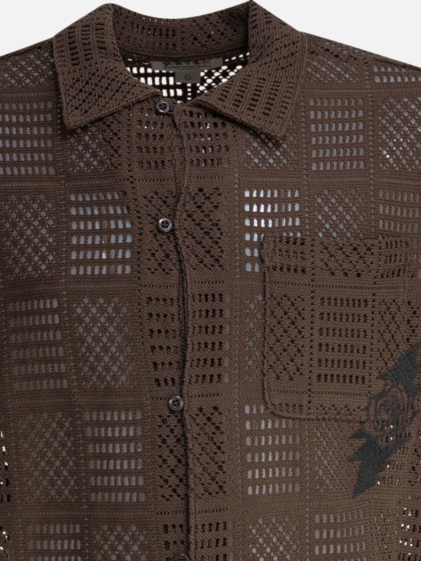 Camicie casual Embroidered  Marrone - Thisisneverthat® Uomo | PDP | VIETTI Online Store | thumbnail_3