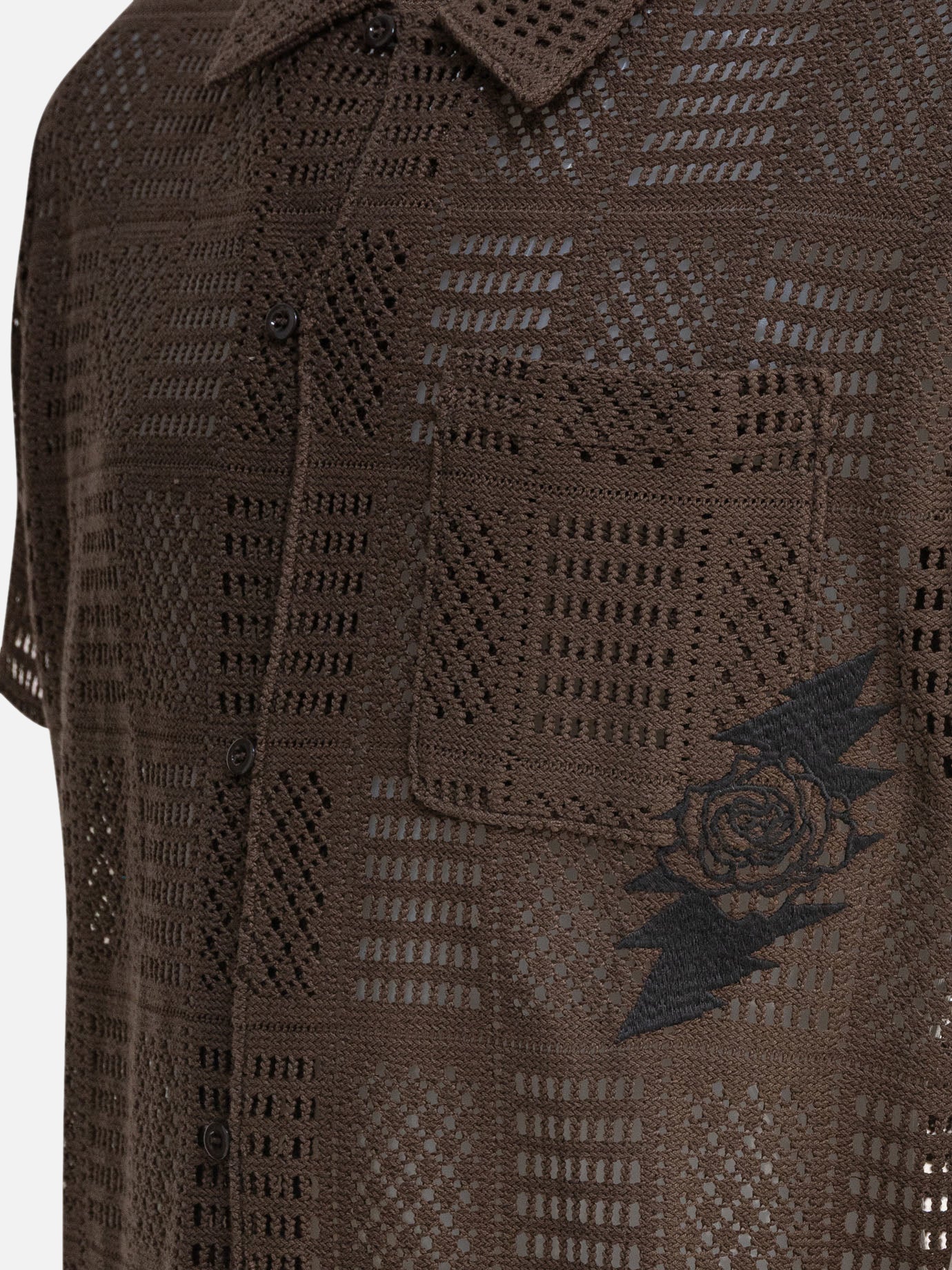 Camicie casual Embroidered  Marrone - Thisisneverthat® Uomo | PDP | VIETTI Online Store | Zoom-Modal_4
