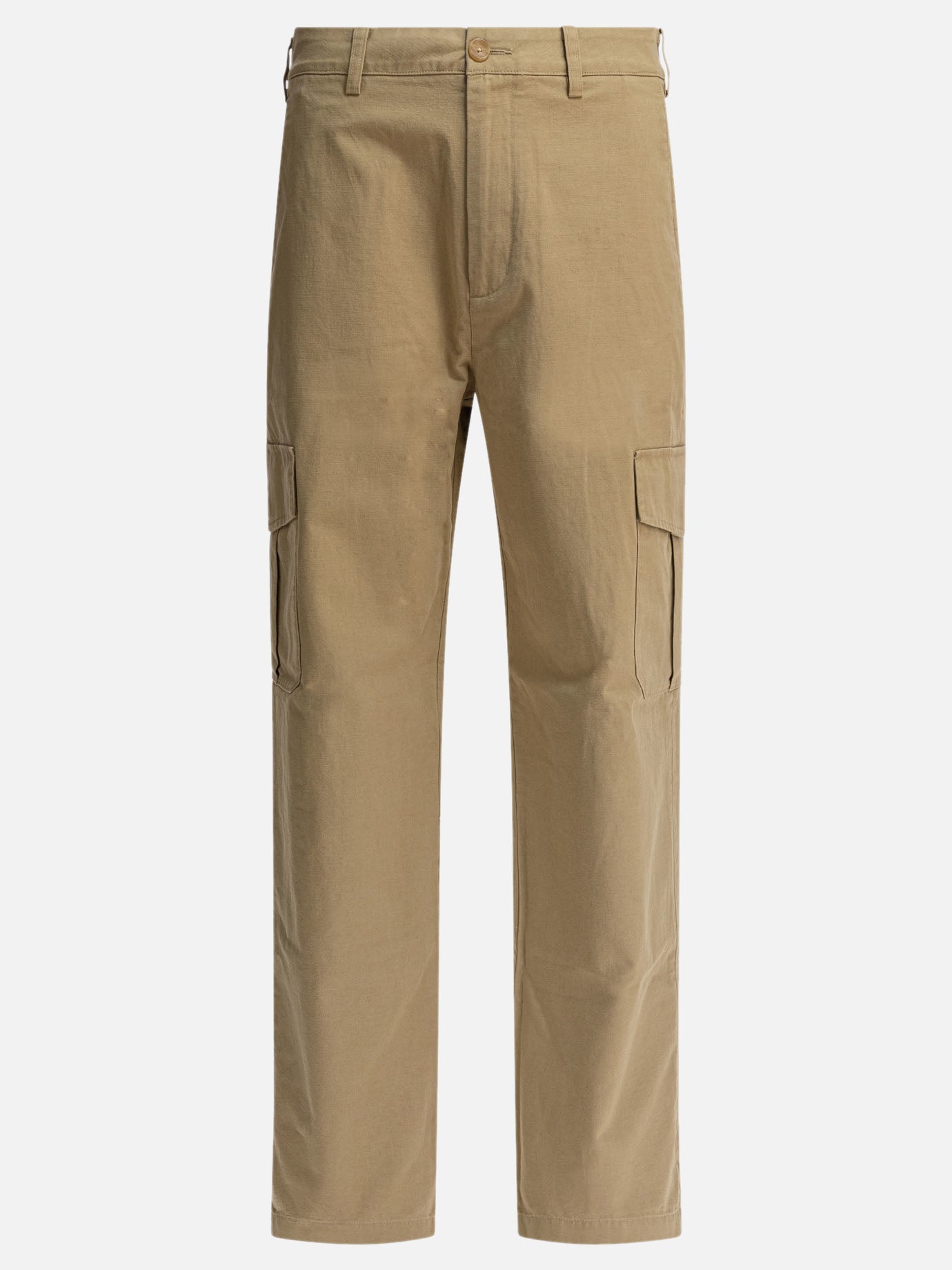Pantaloni cargo in cotone e lino