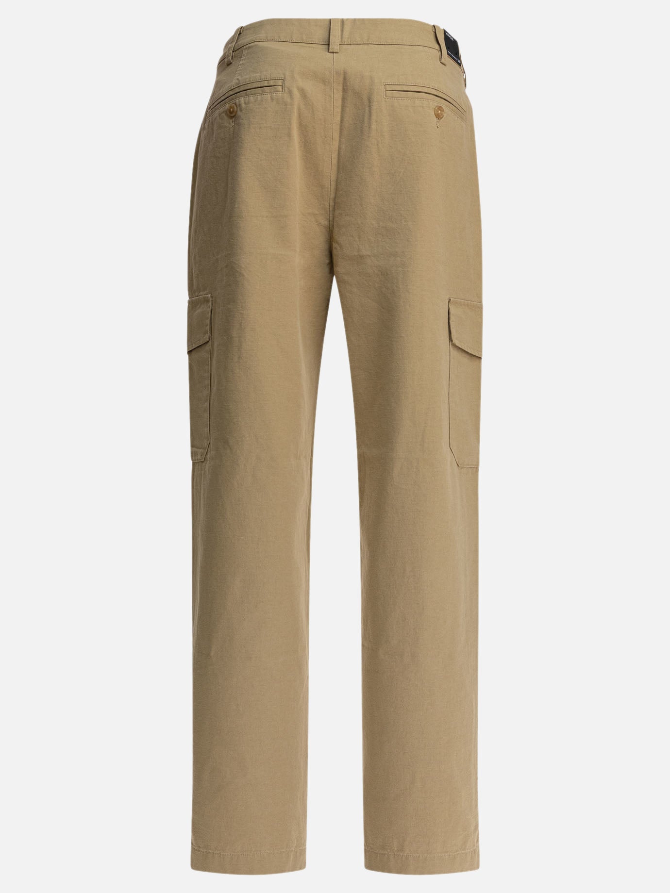 Pantaloni cargo in cotone e lino