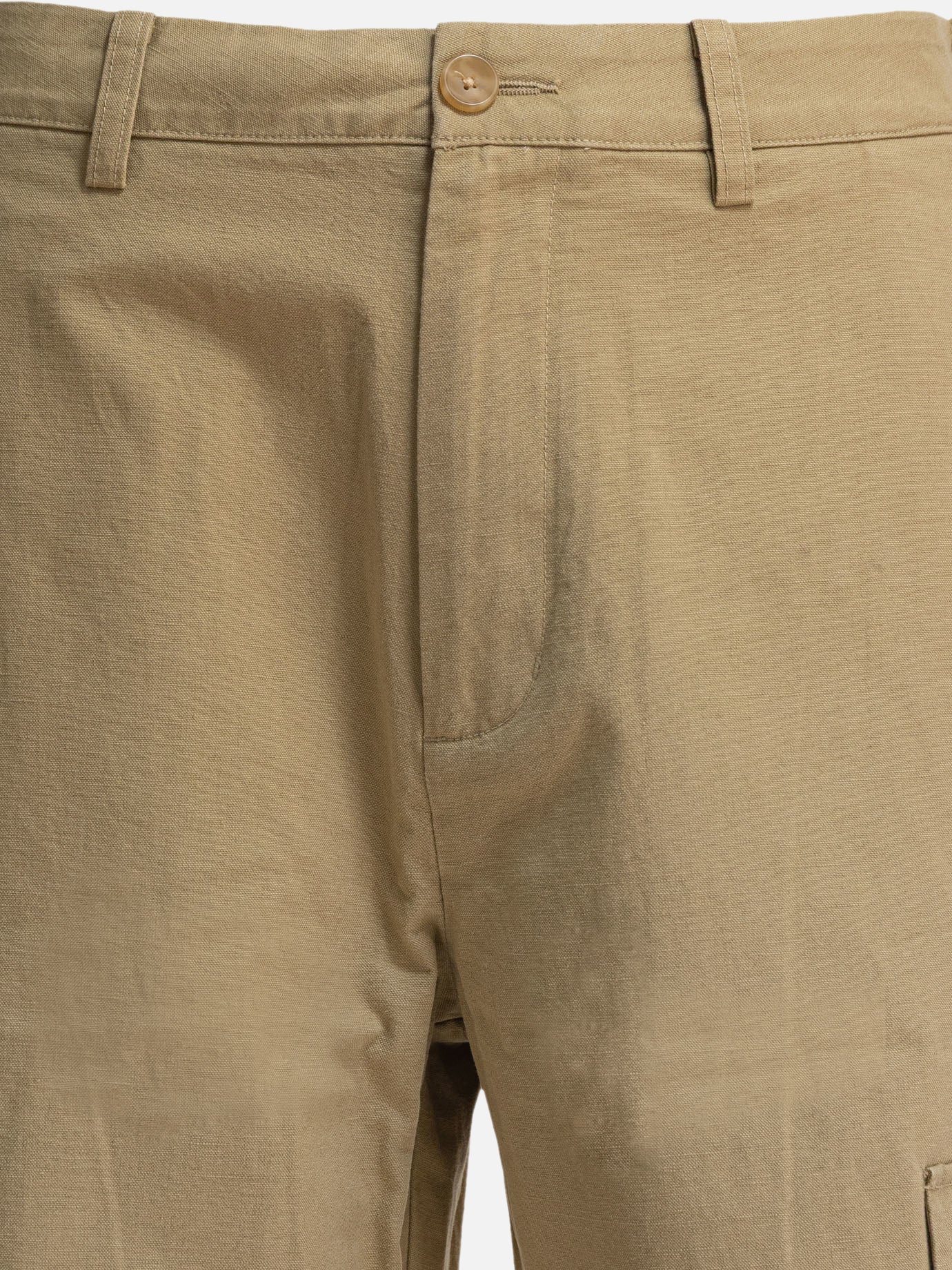 Pantaloni cargo in cotone e lino