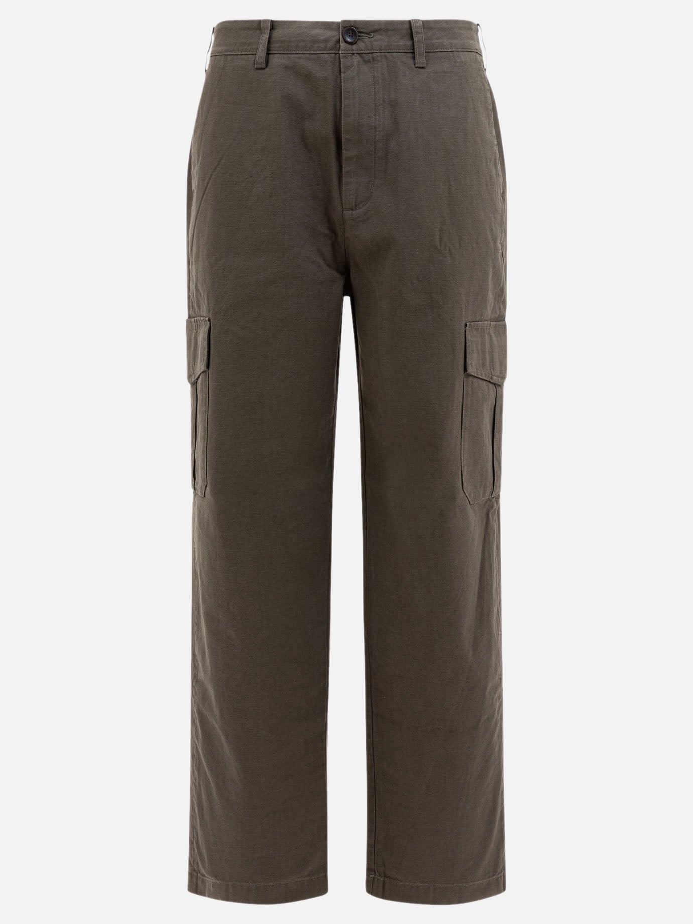 Pantaloni cargo in cotone e lino