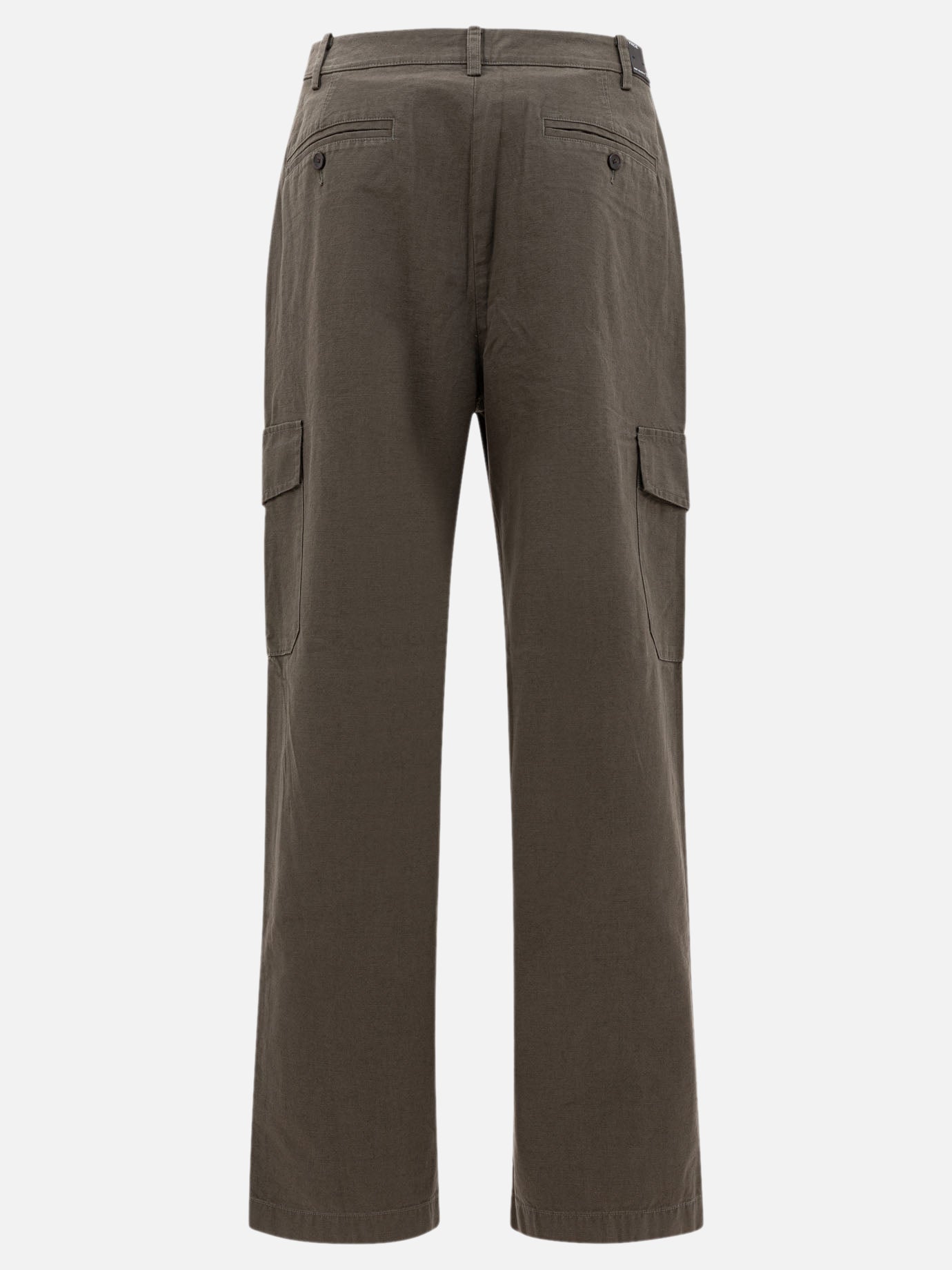 Pantaloni cargo in cotone e lino