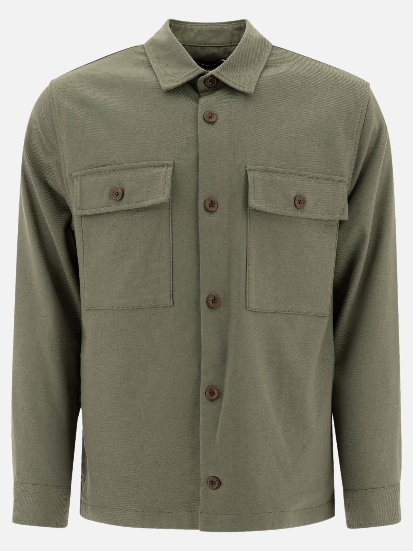 Giacche overshirt Solid colour  Verde - Vince Uomo | PDP | VIETTI Online Store | thumbnail