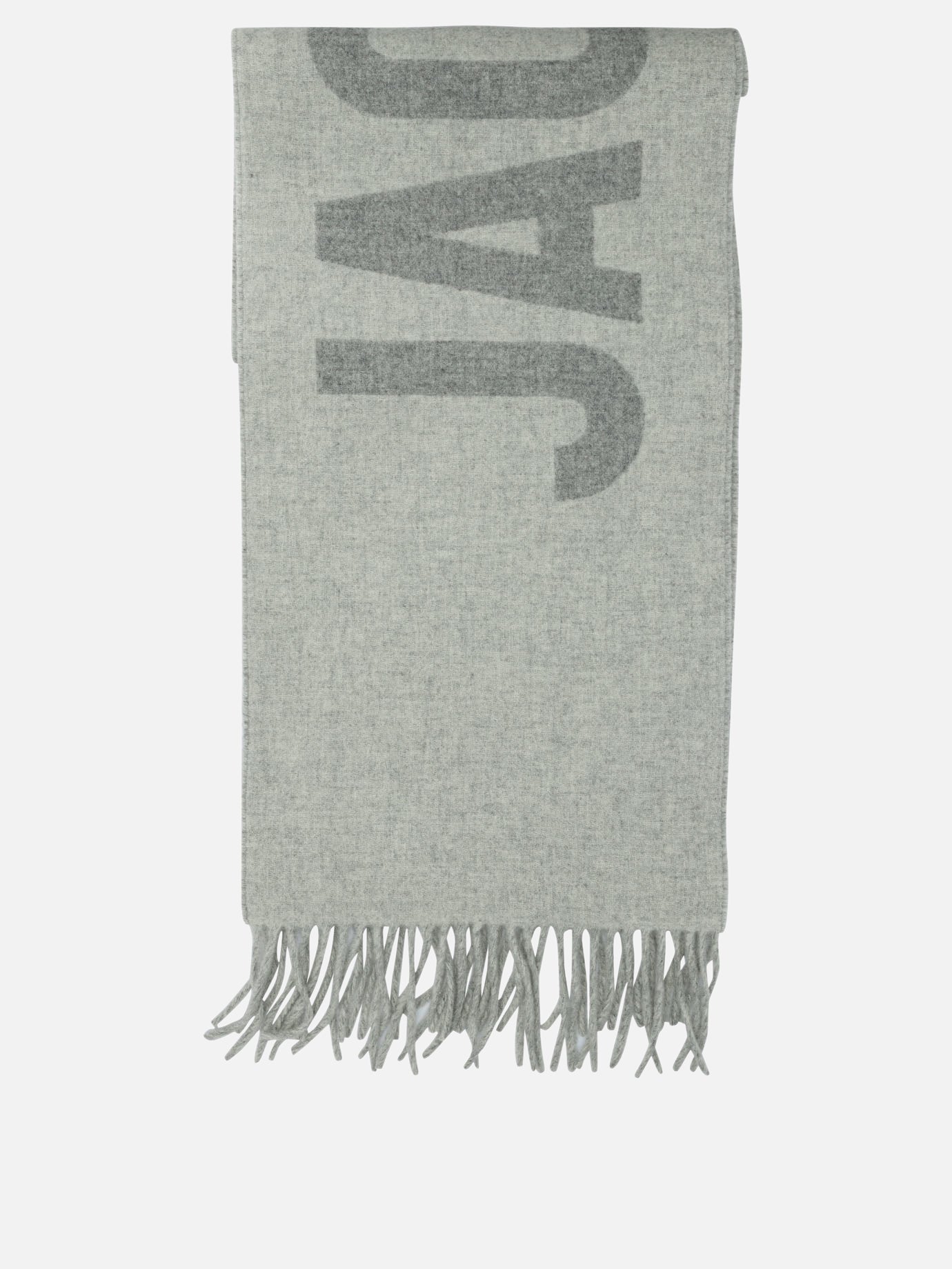 Sciarpe con frange 100% wool  Grigio - Jacquemus Uomo | PDP | VIETTI Online Store | thumbnail