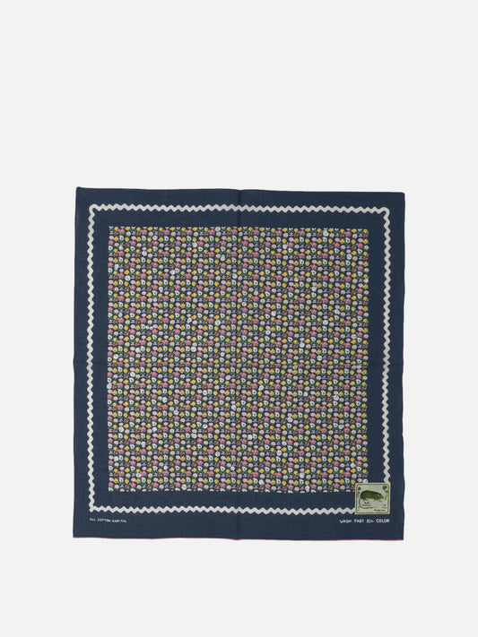 KAPITAL Foulard "Skull & Flower" 25515892_UNI Blue 1