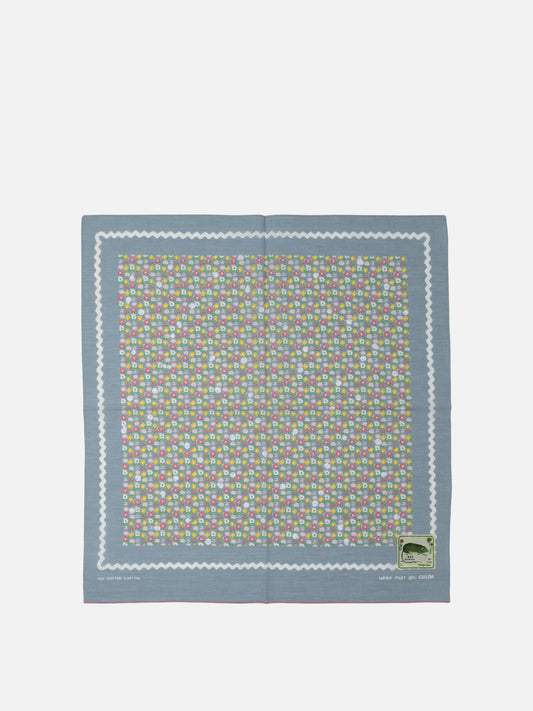 KAPITAL Foulard "Skull & Flower" 21216423_UNI Light blue 1
