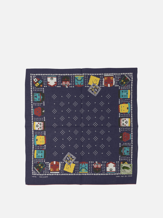 KAPITAL Foulard "Kachina & Peckish Rainbowy" 23817936_UNI Blue 1