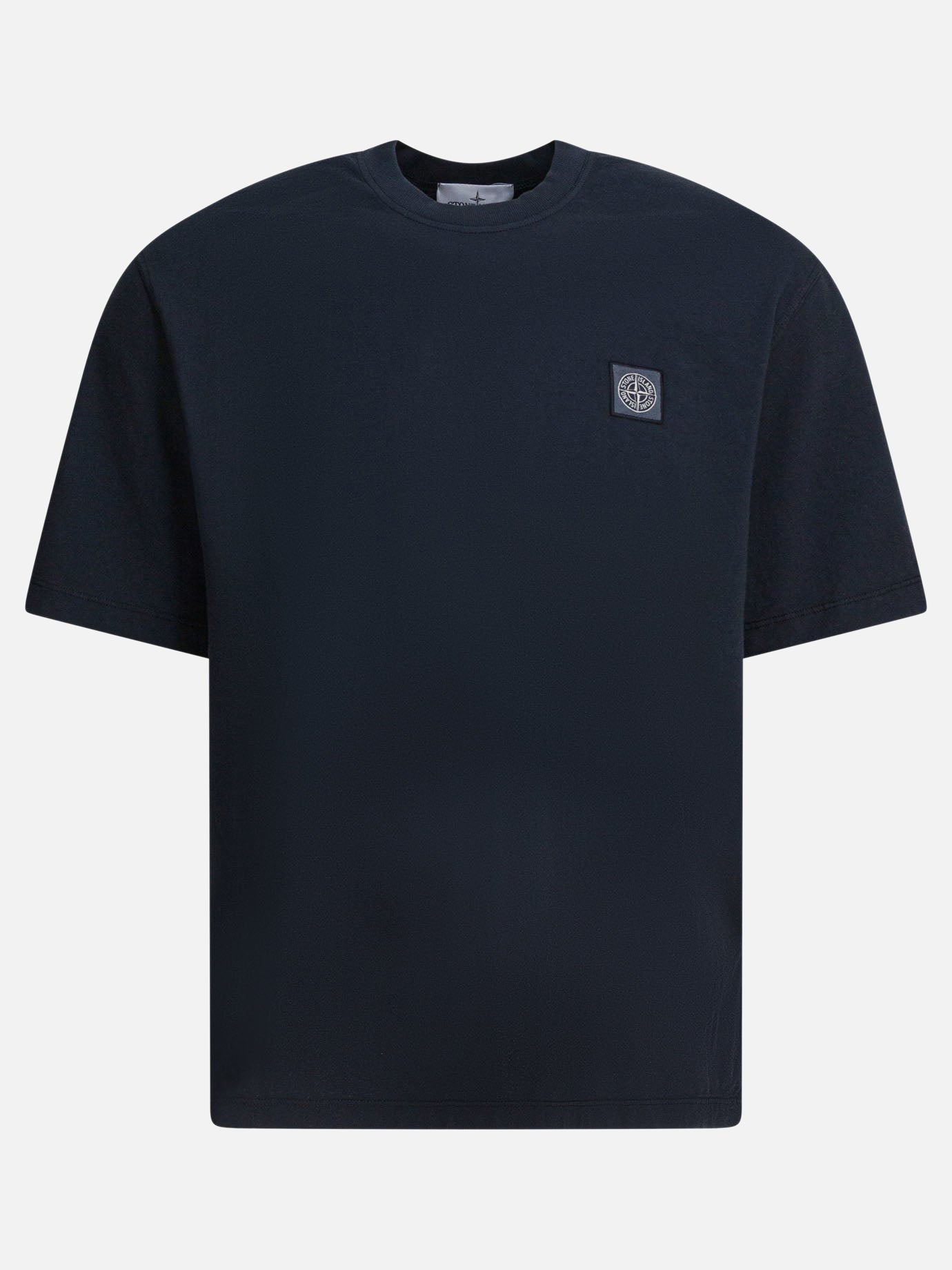 Crewneck t-shirts Logo  Blue - Stone Island Men | PDP | VIETTI Online Store | thumbnail