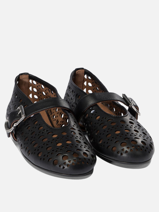 Mary Jane ballet flats 100% lamb leather - 100% rubber  Black - Alaïa Women | PLP | VIETTI Online Store | 2

