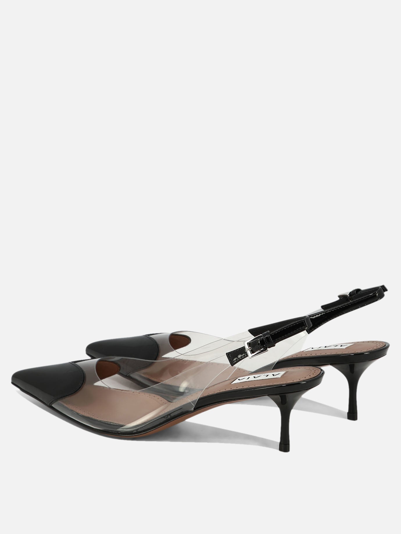 Slingback 50% patent calfskin 50% polyurethane - 95% leather 5% rubber  Nero - Alaïa Donna | PDP | VIETTI Online Store | thumbnail_4