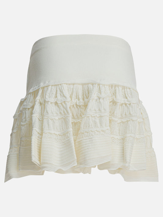 Miniskirts Solid colour  White - Alaïa Women | VIETTI Online Store | 2
