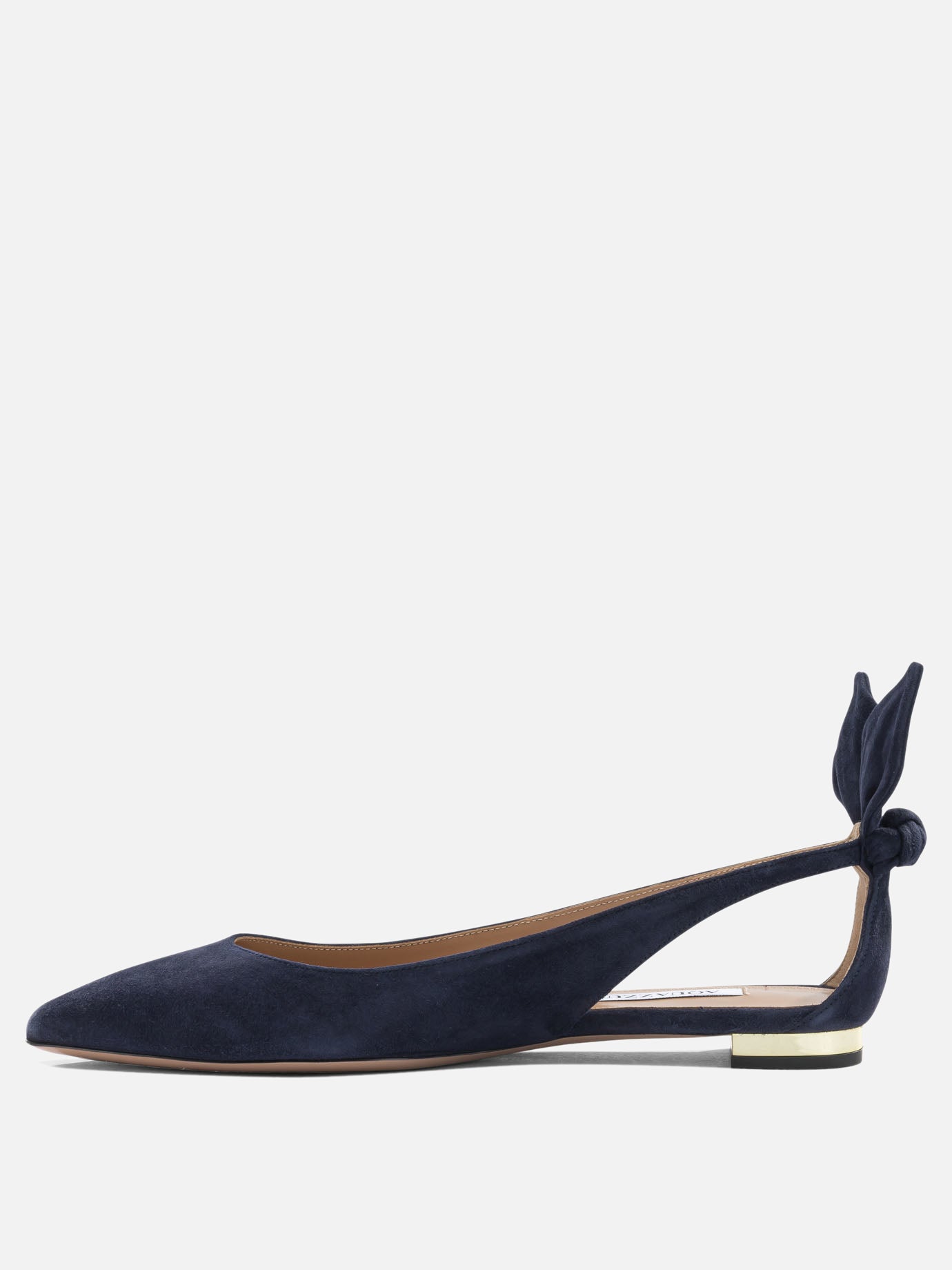 Classic ballet flats 100% kid leather - 100% calf leather  Blue - Aquazzura Women | PDP | VIETTI Online Store | thumbnail_3