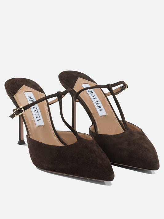 Mules 100% kid leather - 100% calf leather  Brown - Aquazzura Women | PLP | VIETTI Online Store | 2
