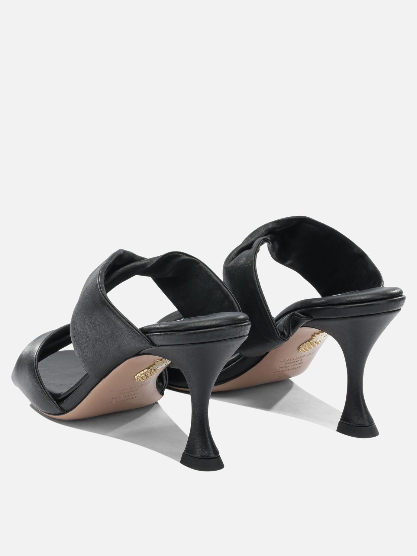 Heeled sandals 100% crossbred leather - 100% calf leather  Black - Aquazzura Women | PDP | VIETTI Online Store | thumbnail_4