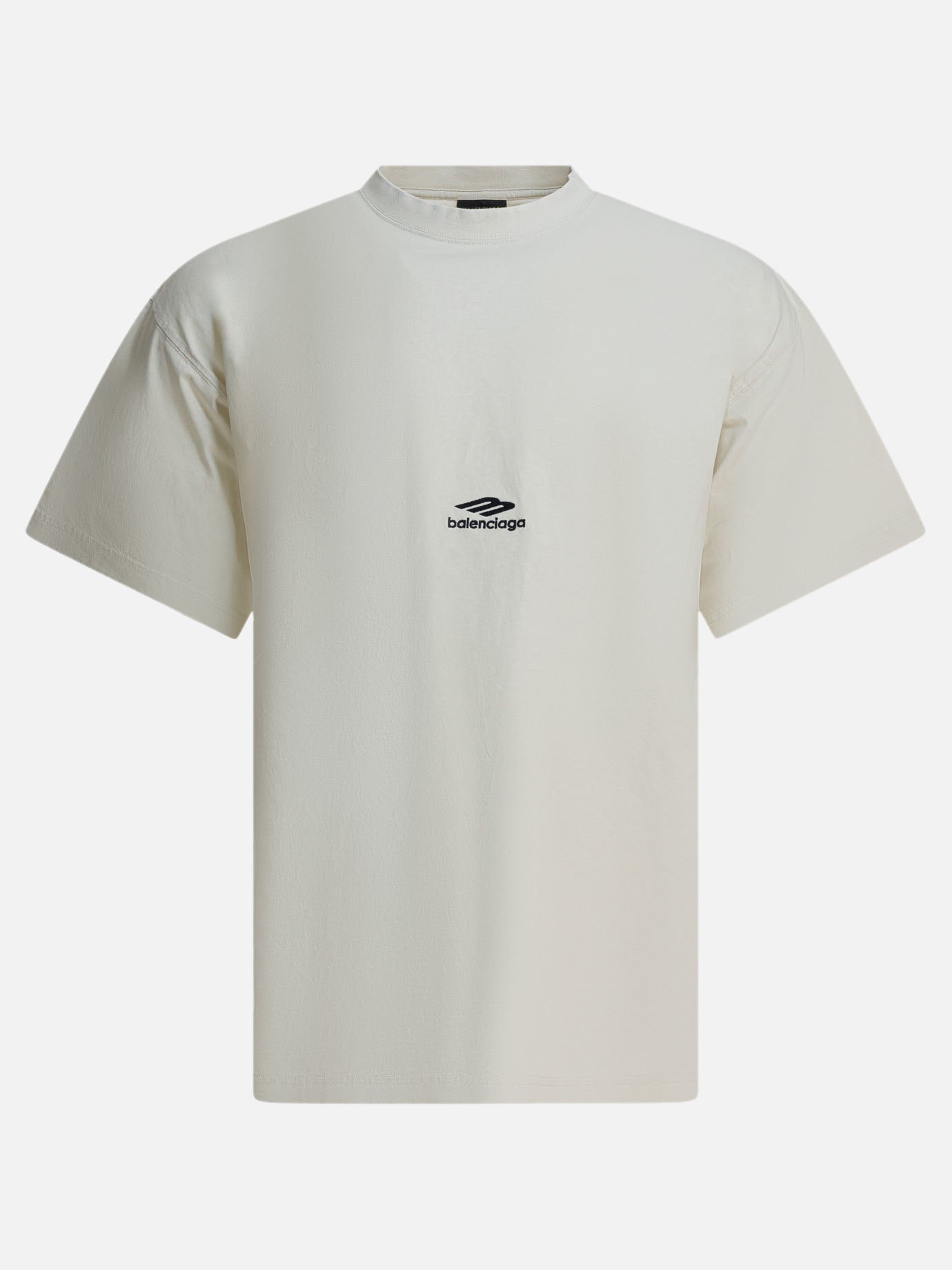 T-shirt girocollo Logo  Bianco - Balenciaga Uomo | PDP | VIETTI Online Store | Zoom-Modal
