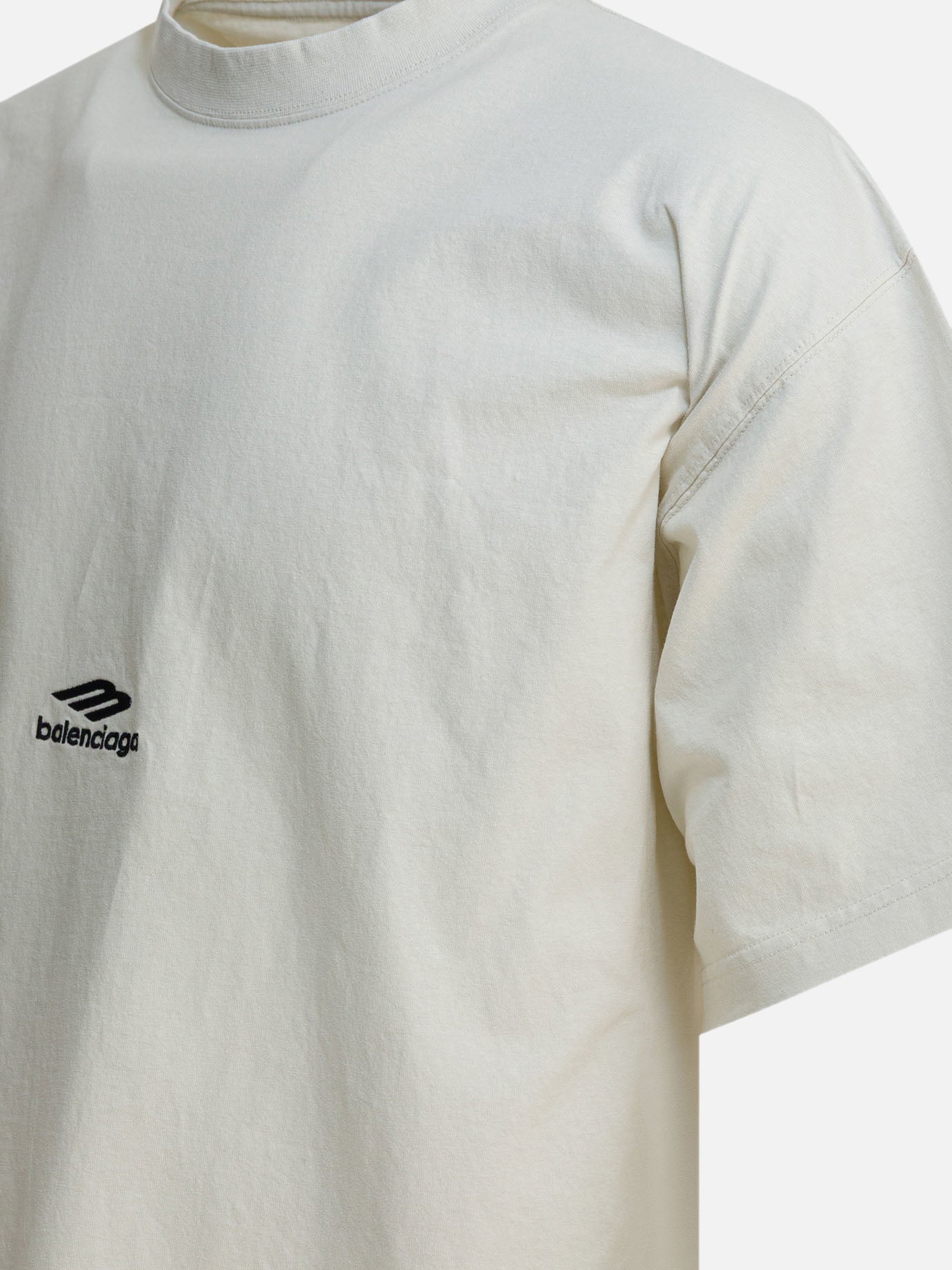 T-shirt girocollo Logo  Bianco - Balenciaga Uomo | PDP | VIETTI Online Store | Zoom-Modal_4
