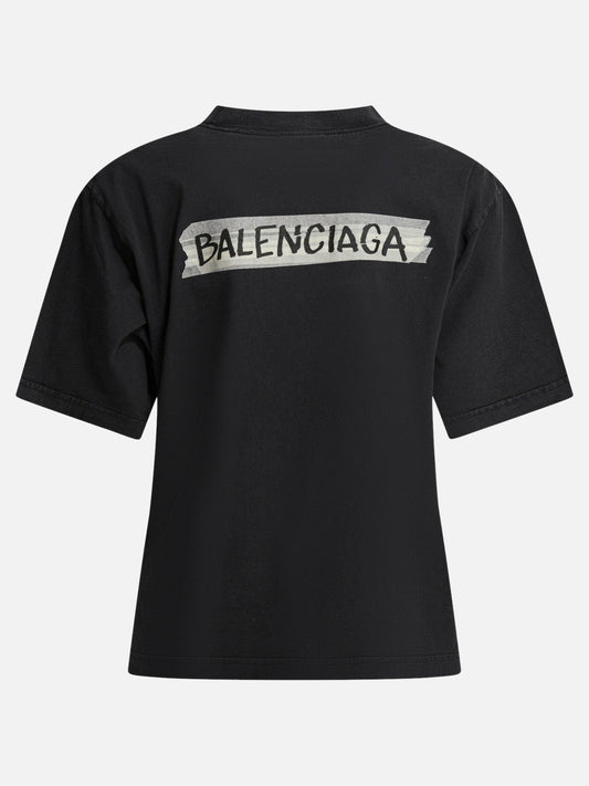 Crewneck t-shirts Logo  Black - Balenciaga Women | PLP | VIETTI Online Store | 2
