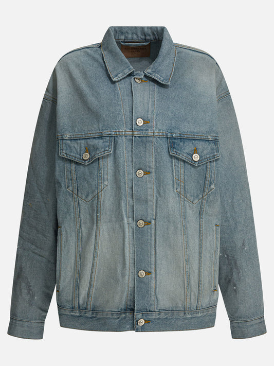 Denim jackets Solid colour  Light blue - Balenciaga Women | PDP | VIETTI Online Store 
