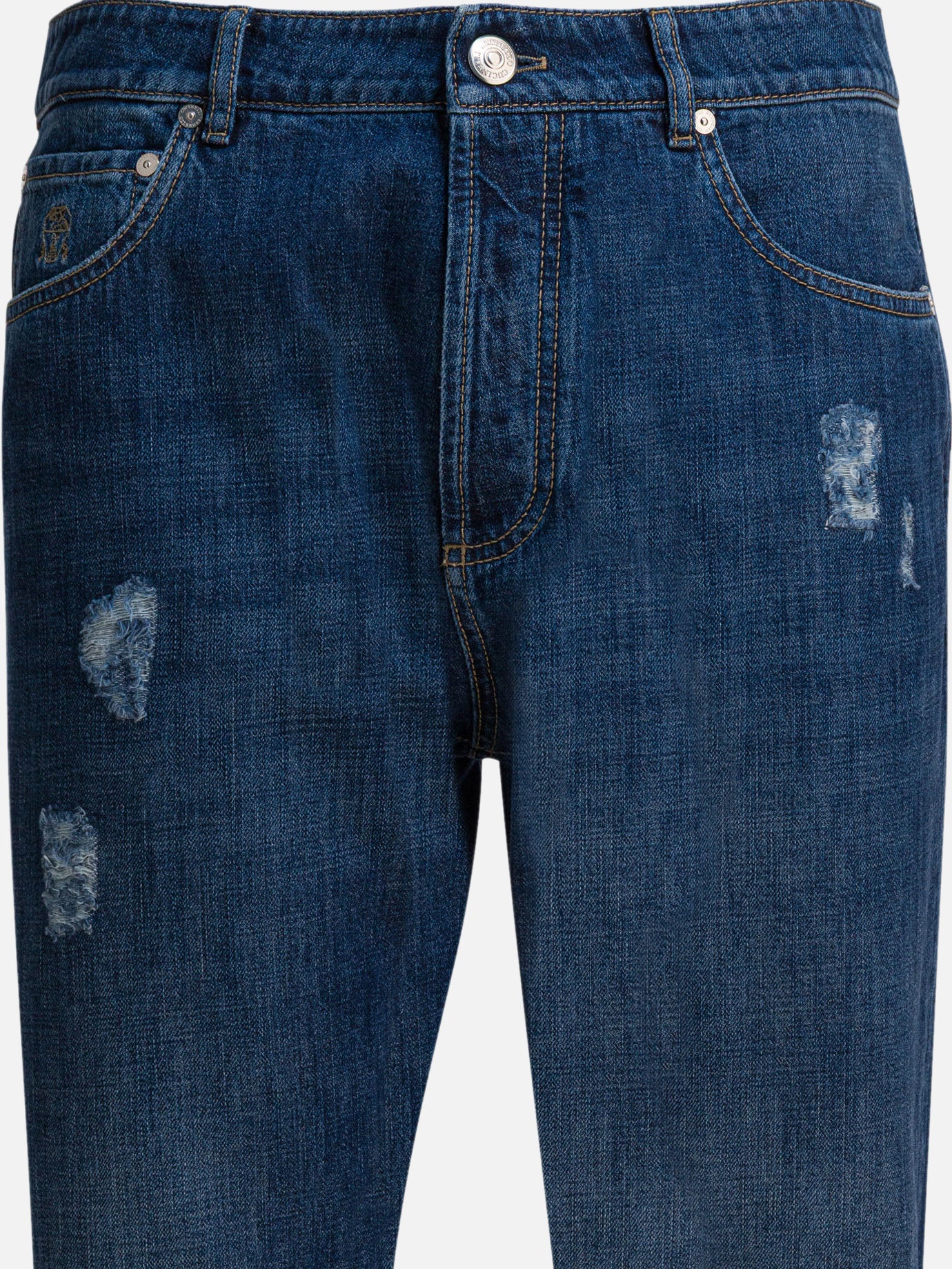 Jeans a gamba dritta Denim  Blu - Brunello Cucinelli Uomo | PDP | VIETTI Online Store | thumbnail_3