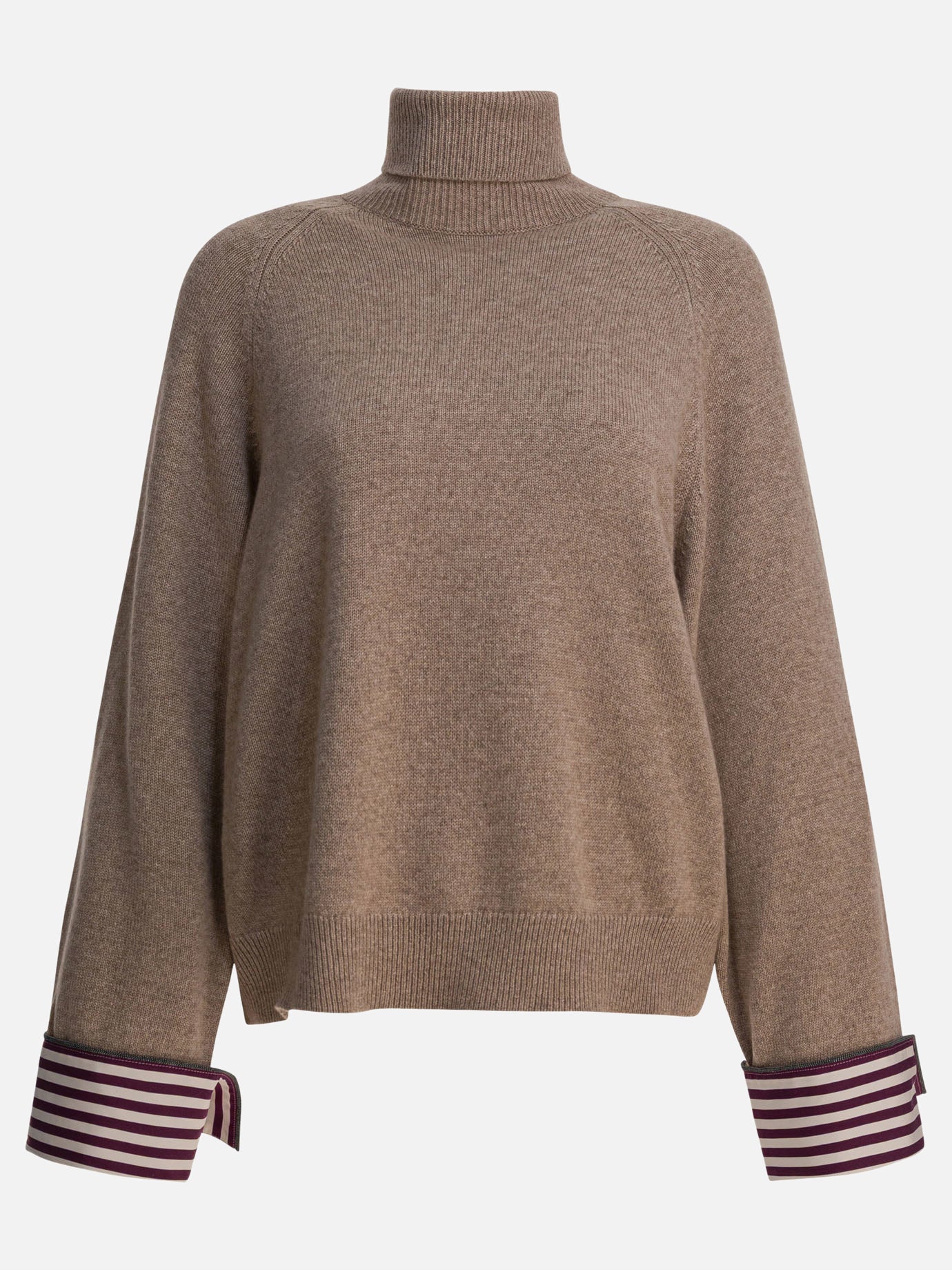 Maglioni dolcevita Solid colour  Marrone - Brunello Cucinelli Donna | PDP | VIETTI Online Store | thumbnail