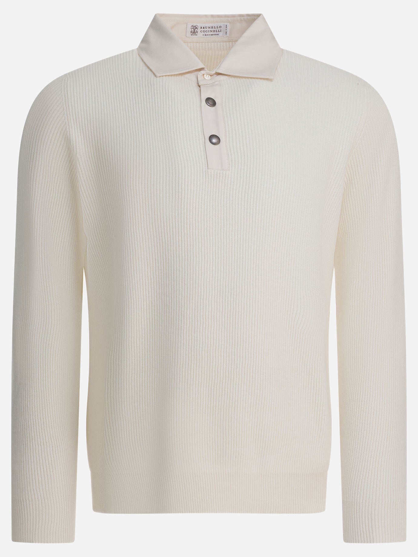 Maglioni scollo a V Solid colour  Bianco - Brunello Cucinelli Uomo | PDP | VIETTI Online Store | Zoom-Modal
