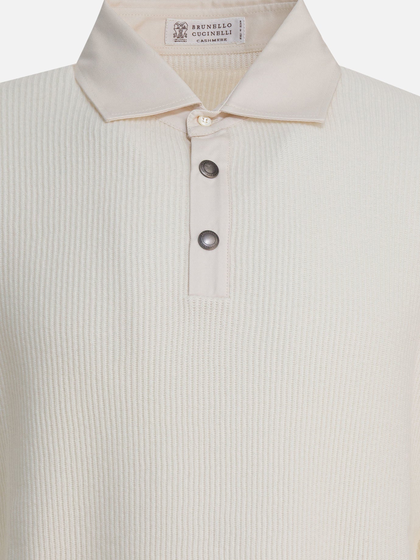 Maglioni scollo a V Solid colour  Bianco - Brunello Cucinelli Uomo | PDP | VIETTI Online Store | Zoom-Modal_3
