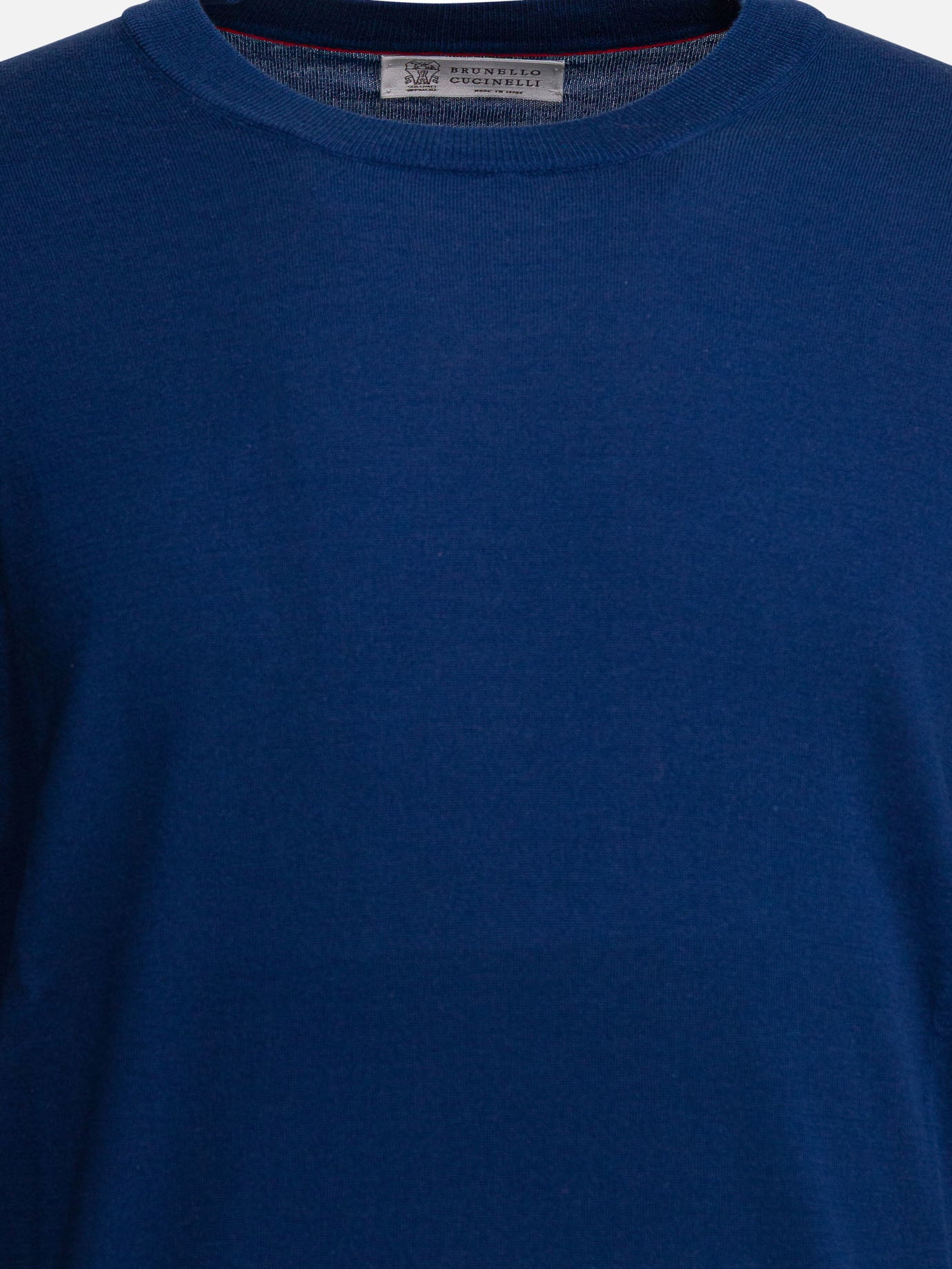 Crewneck sweaters Solid colour  Blue - Brunello Cucinelli Men | PDP | VIETTI Online Store | Zoom-Modal_3
