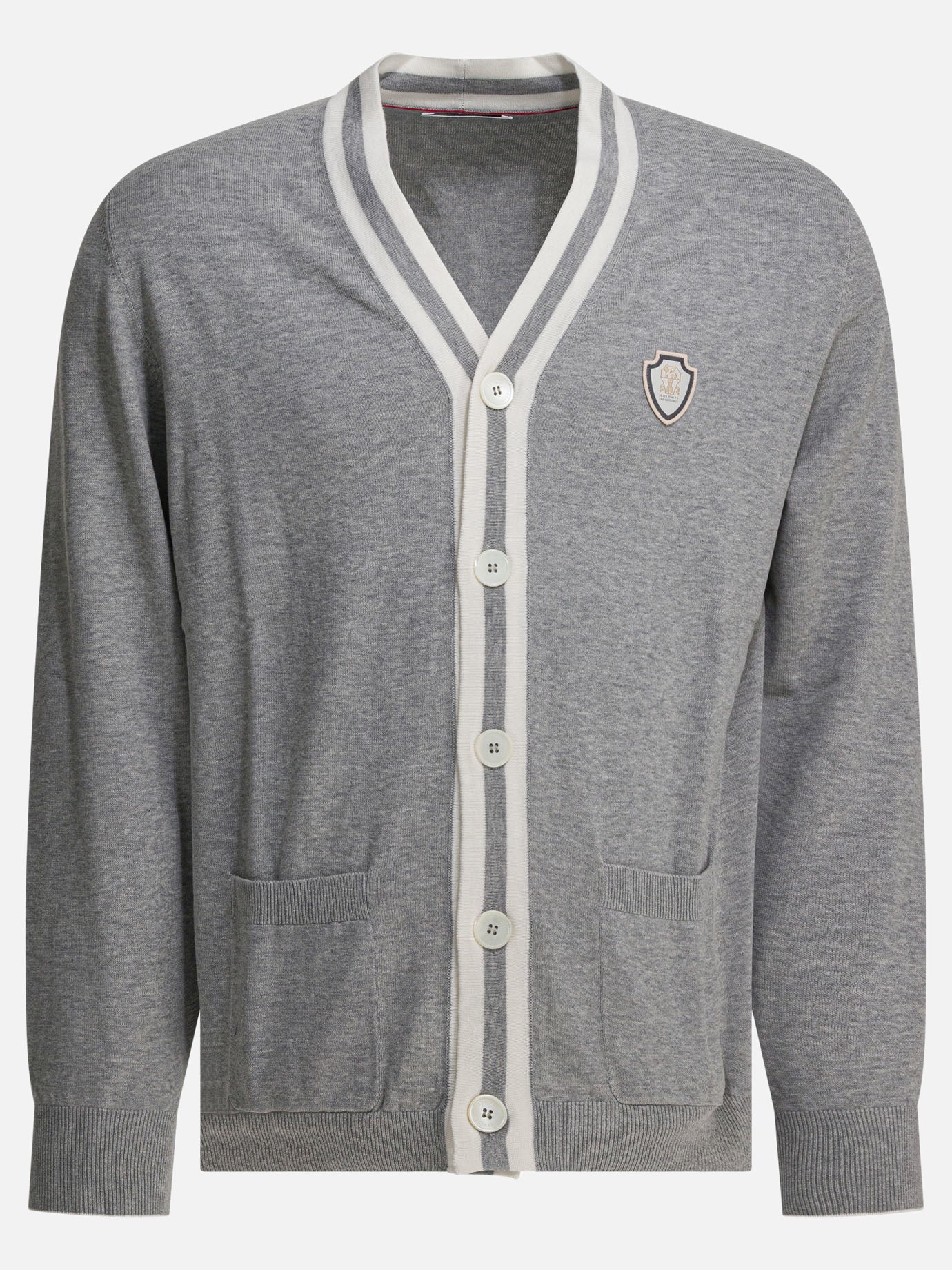 Cardigans Logo  Grey - Brunello Cucinelli Men | PDP | VIETTI Online Store | Zoom-Modal
