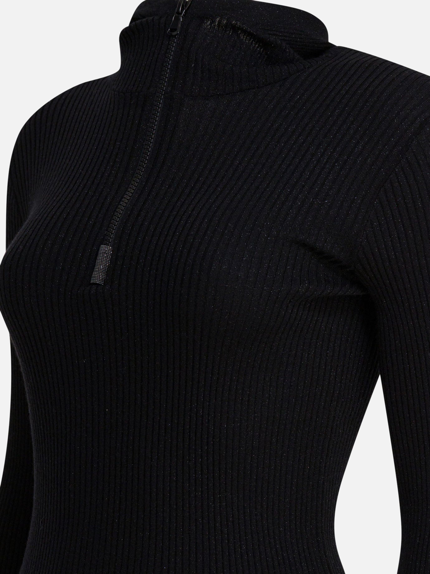 Hooded sweaters Solid colour  Black - Brunello Cucinelli Women | PDP | VIETTI Online Store | thumbnail_4