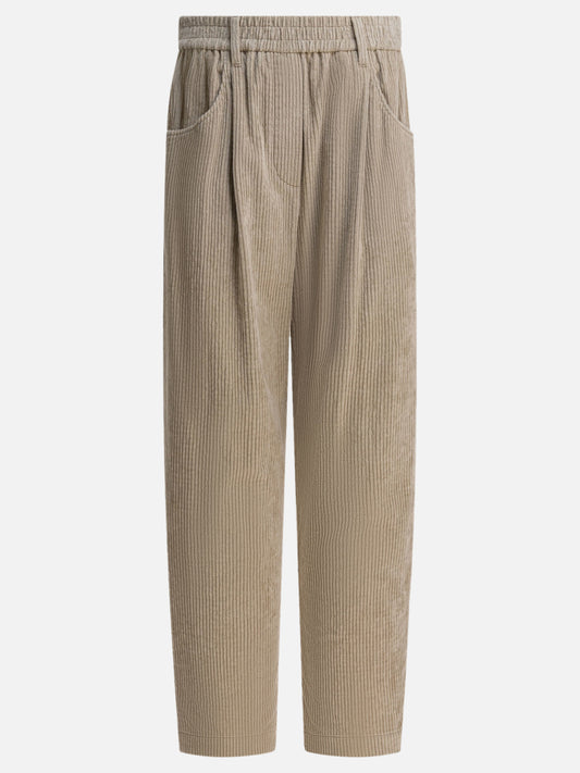 Pantaloni casual Solid colour  Beige - Brunello Cucinelli Donna | PDP | VIETTI Online Store 

