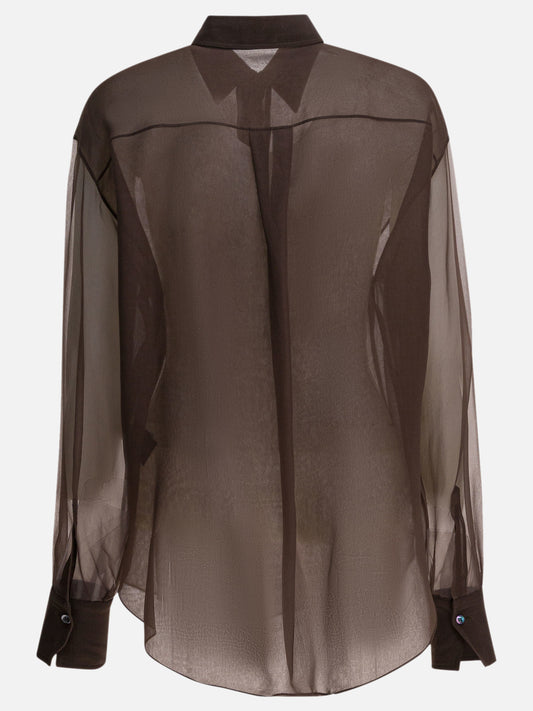 Camicie casual Solid colour  Marrone - Brunello Cucinelli Donna | PDP | VIETTI Online Store | 2
