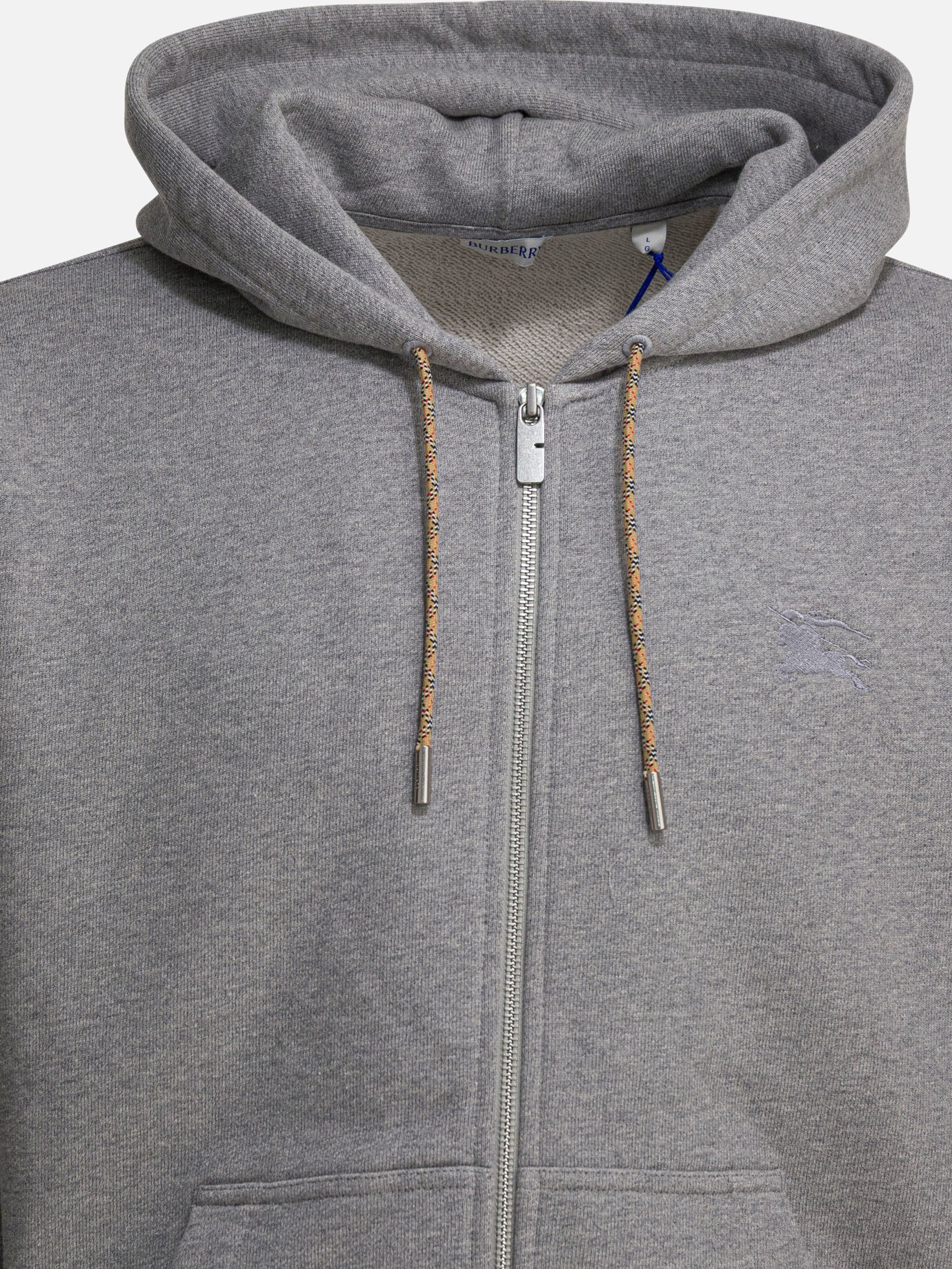 Full zip sweatshirts Solid colour  Grey - Burberry Men | PDP | VIETTI Online Store | thumbnail_3