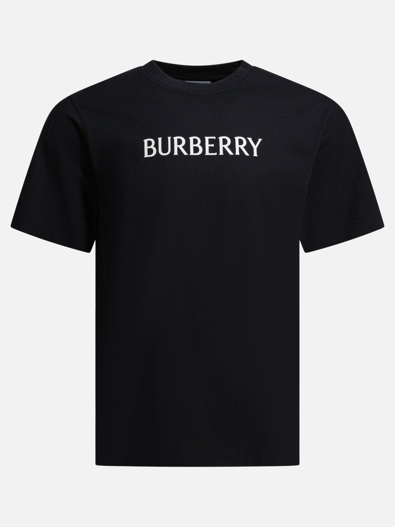 T-shirt girocollo Logo  Nero - Burberry Uomo | PDP | VIETTI Online Store | thumbnail