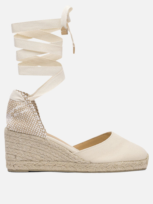 Heeled espadrilles 100% organic cotton - 100% rubber  Beige - Castañer Women | PLP | VIETTI Online Store 
