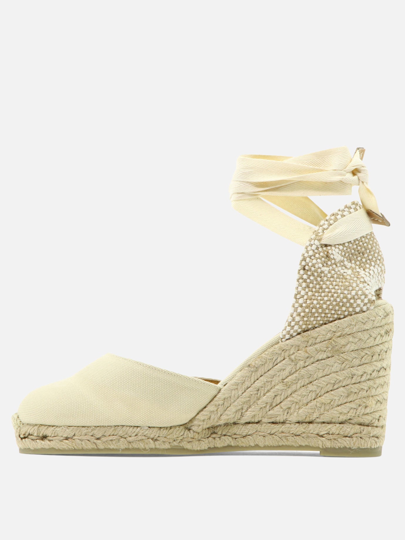 Heeled espadrilles 100% organic cotton - 100% rubber  White - Castañer Women | PDP | VIETTI Online Store | Zoom-Modal_3
