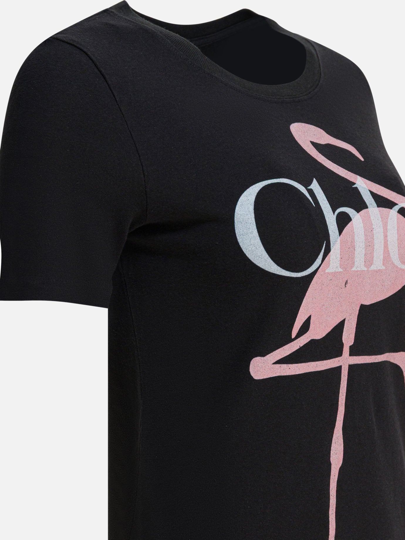 Crewneck t-shirts Logo  Black - Chloé Women | PDP | VIETTI Online Store | Zoom-Modal_4
