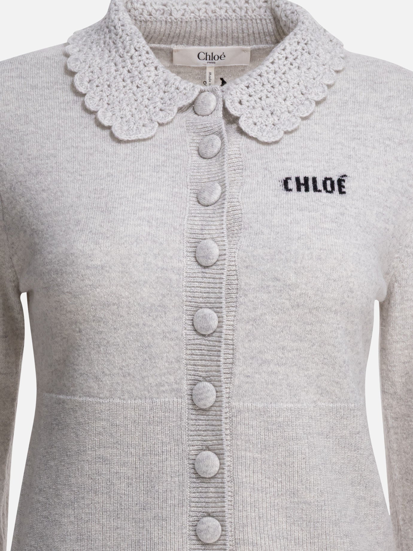 Cardigans Logo  Grey - Chloé Women | PDP | VIETTI Online Store | Zoom-Modal_3
