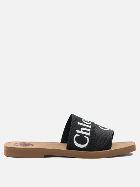 Flat sandals 100% ethylene vinyl acetate - 95% ethylene vinyl acetate 5% cow leather  Black - Chloé Women | PDP | VIETTI Online Store 

