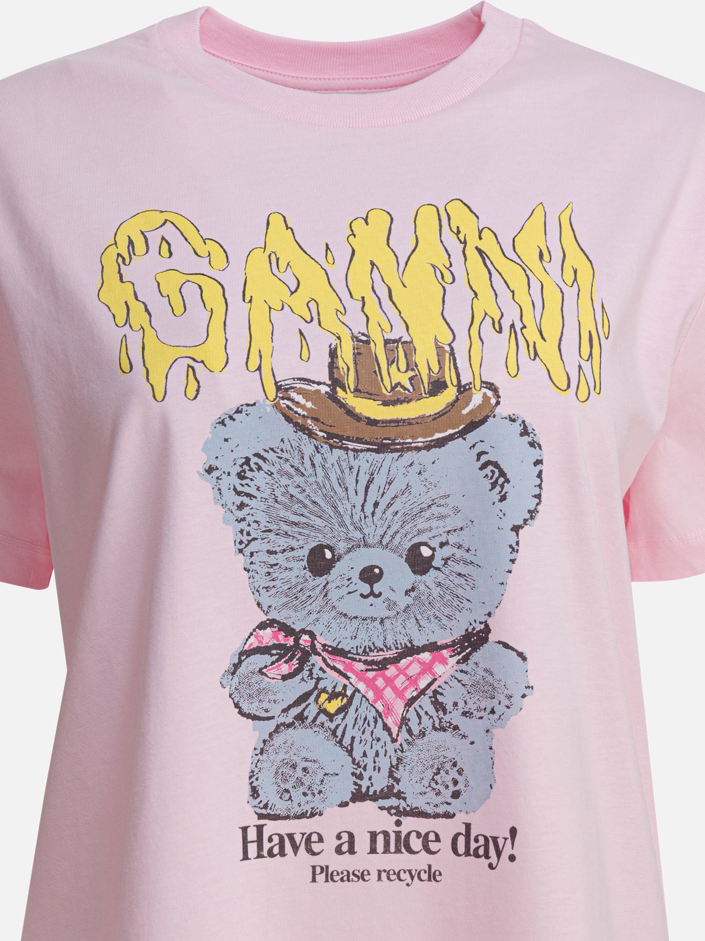 Crewneck t-shirts Logo  Pink - Ganni Women | PDP | VIETTI Online Store | Zoom-Modal_3
