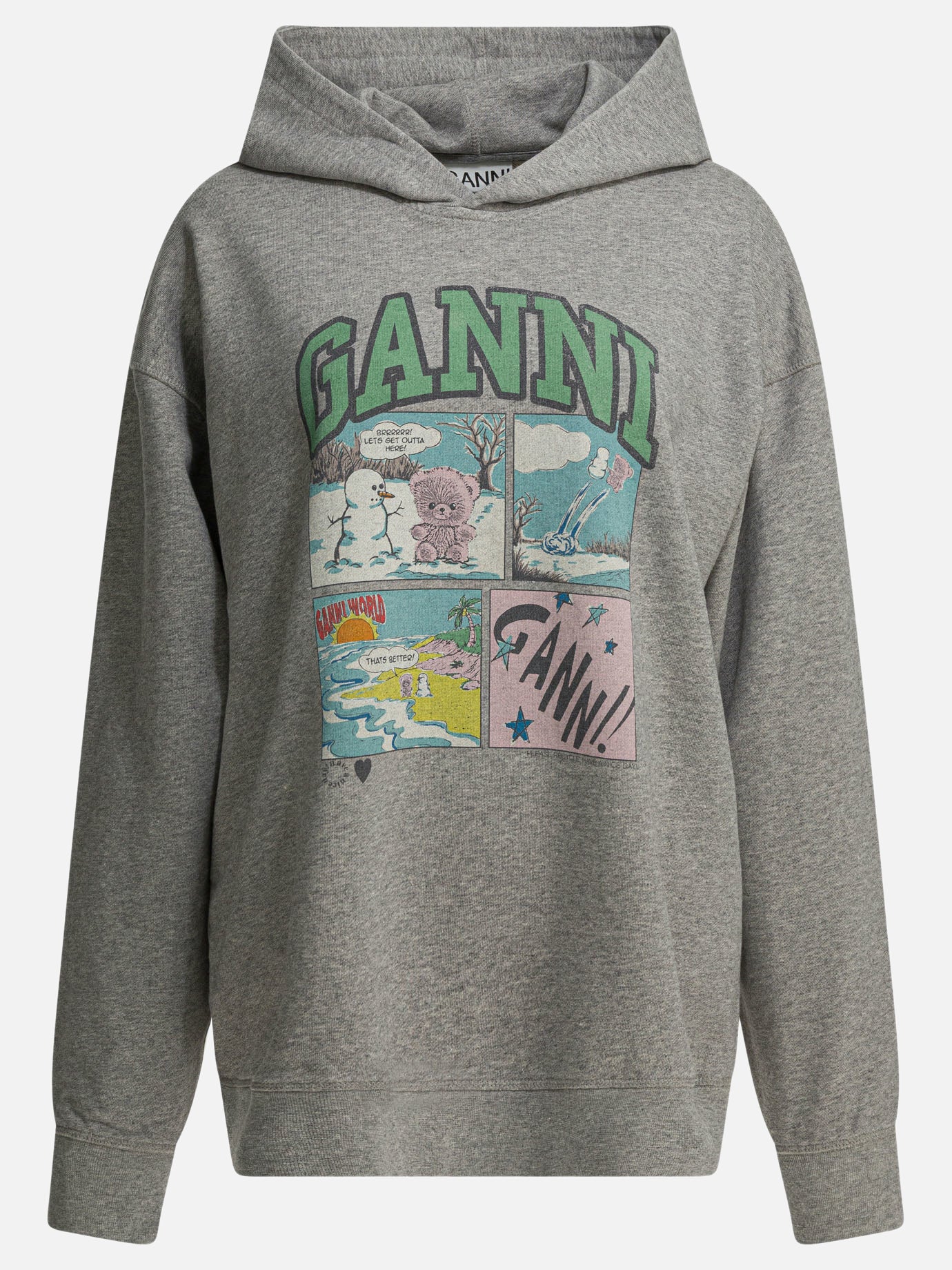 Felpe con cappuccio Graphics  Grigio - Ganni Donna | PDP | VIETTI Online Store | Zoom-Modal
