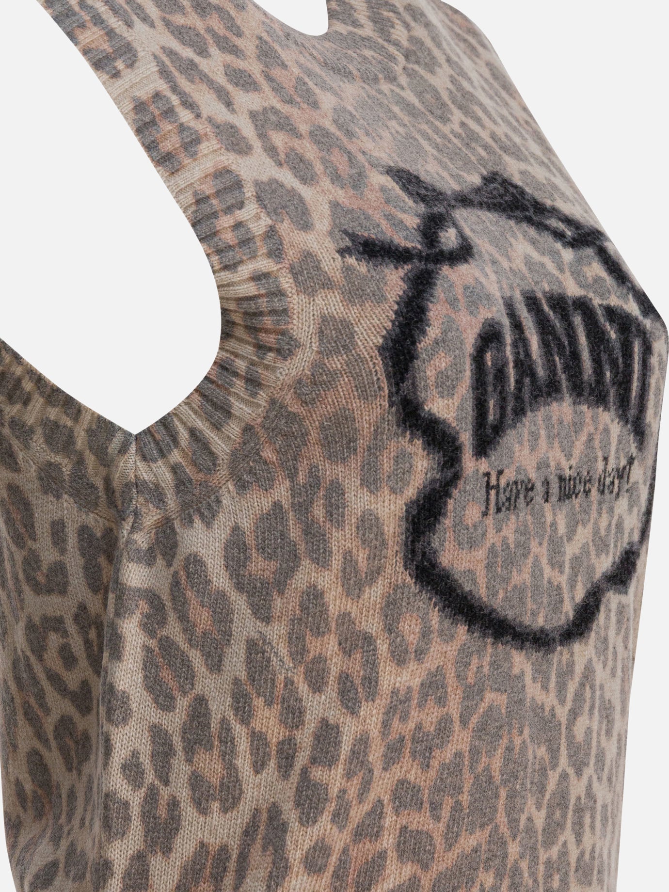 Vests Logo  Brown - Ganni Women | PDP | VIETTI Online Store | thumbnail_4