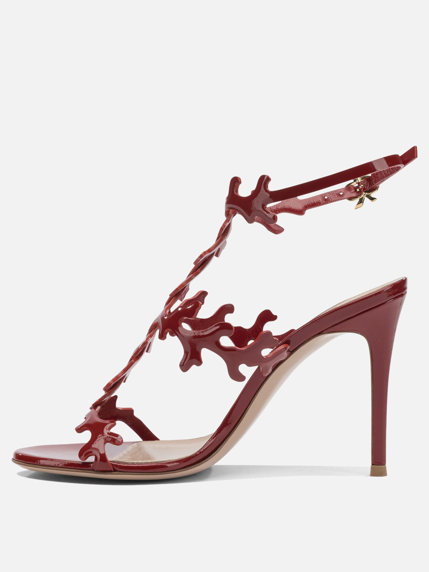 Sandali con tacco 100% leather - 100% leather  Rosso - Gianvito Rossi Donna | PDP | VIETTI Online Store | thumbnail_3